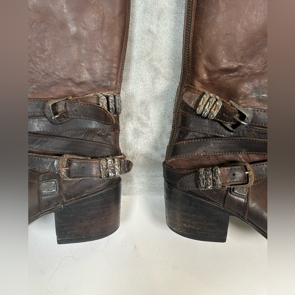 Freebird by Steven pikes wrap strap leather buckle boots - Picture 10 of 12